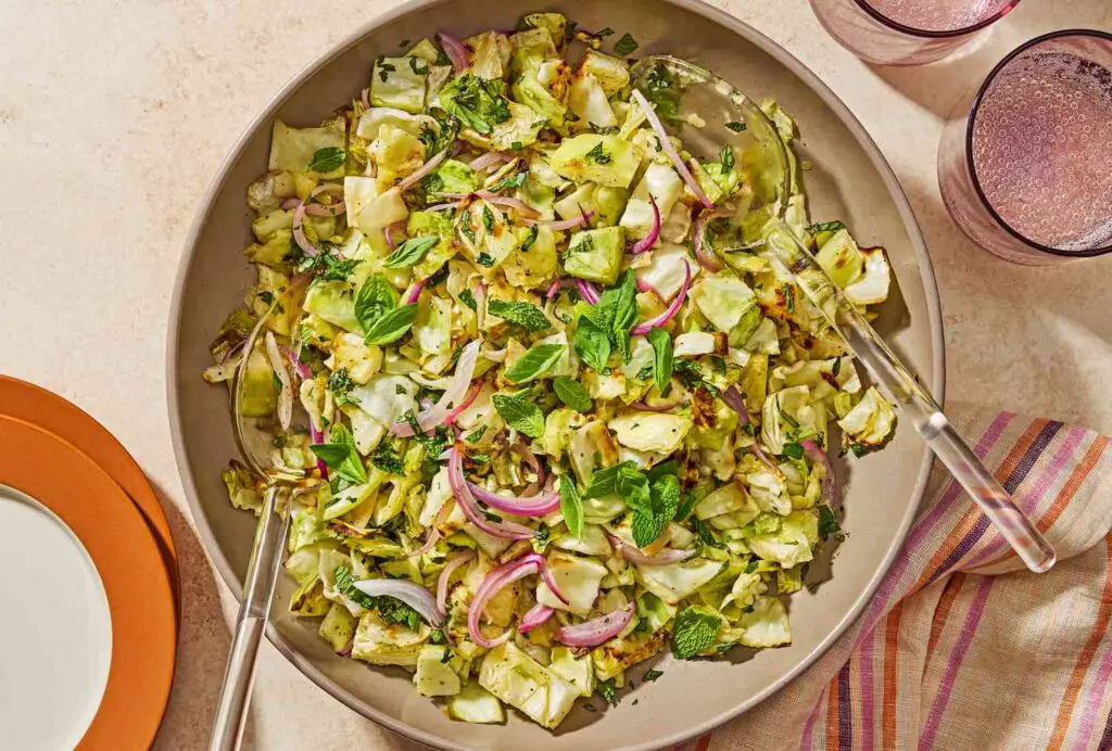 Roasted Cabbage Salad with Miso Vinaigrette